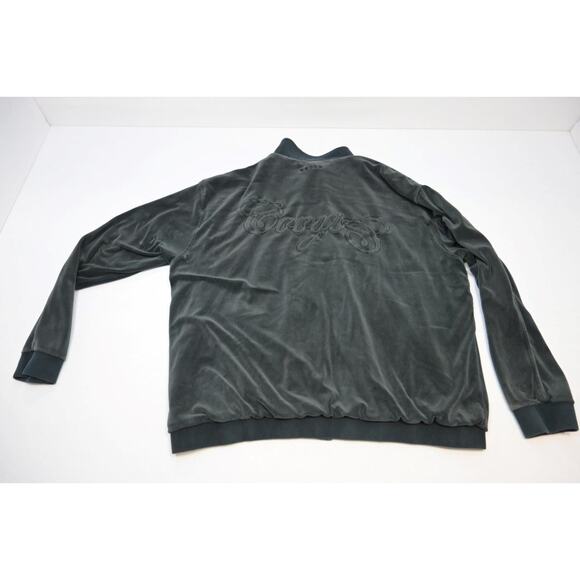 Vintage Coogi Velour Track Jacket Full Zip Gray Long Sleeve Mens Size 4XL - Picture 11 of 12